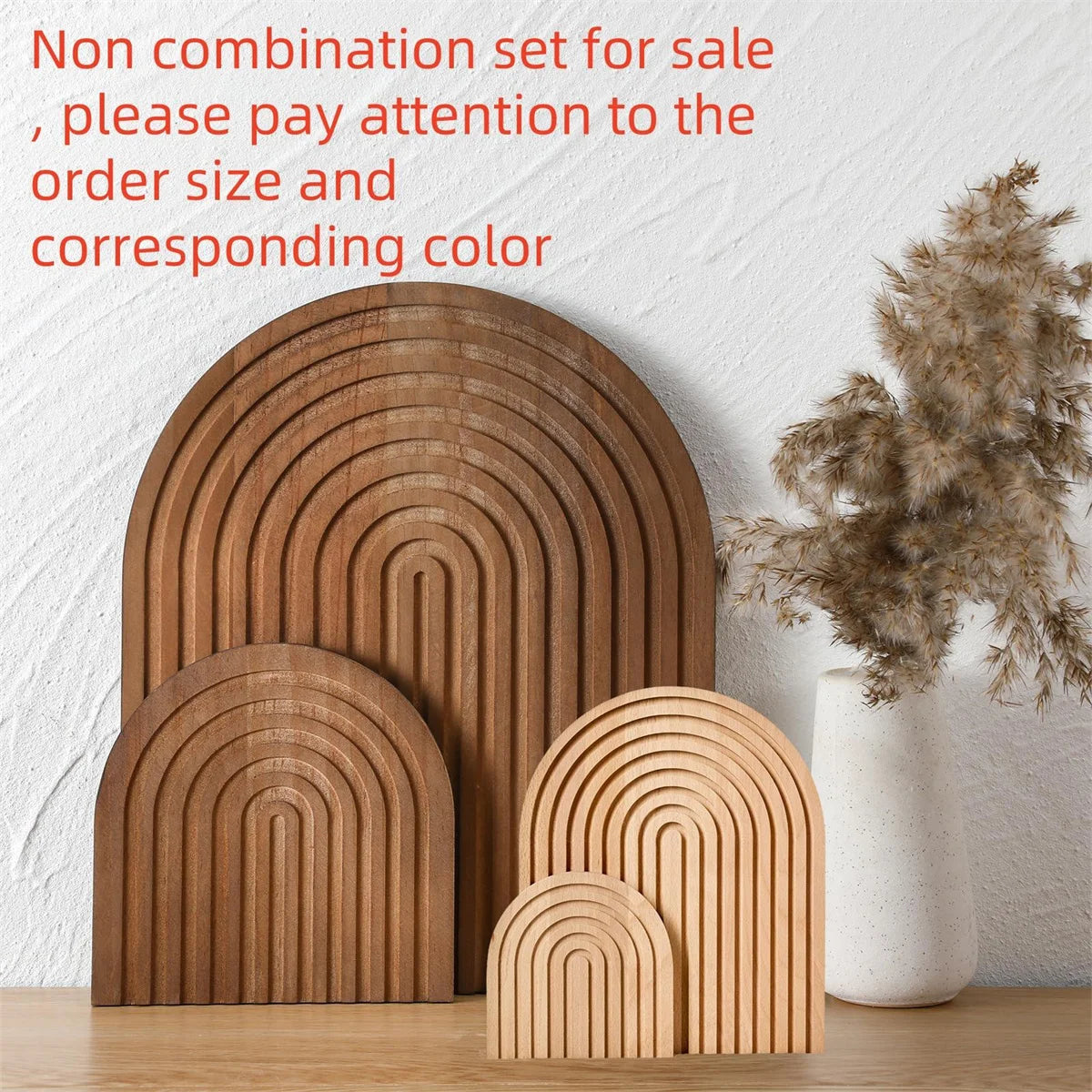 Wooden Wave Arch Shaped Cutting Board Boho Style Decorative Wooden Cutting Board Home Decor for Kitchen Dining Room Living Room