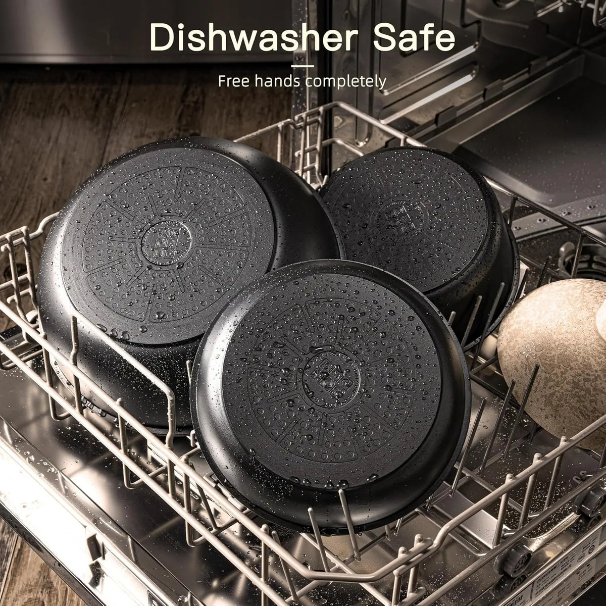 Nonstick Healthy Ceramic Coating Cookware Set Removable Handle Stackable Pots and Pans Oven Safe Induction Kitchen Set Space Saving 21pcs